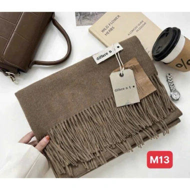Khăn quàng cổ len trơn nam nữ 200x70cm - Đa màu, mềm mịn, ấm áp, chỉ 81.225 VND