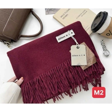 Khăn quàng cổ len trơn nam nữ 200x70cm - Đa màu, mềm mịn, ấm áp, chỉ 81.225 VND