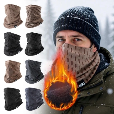 Khăn quàng cổ mùa đông HYCEO lông cừu trơn dày chống gió Unisex 102.600₫