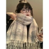 Khăn quàng cổ nam nữ len dạ phong cách Vintage Hàn Quốc, giảm còn 110.466 VND