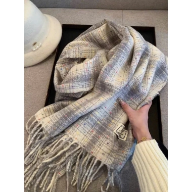 Khăn quàng cổ nam nữ len dạ phong cách Vintage Hàn Quốc, giảm còn 110.466 VND 7