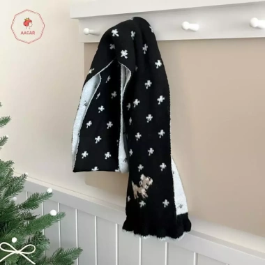 Khăn quàng cổ nữ AACAR Hươu hoa ngọt ngào - Phim Hàn Quốc, cashmere dày ấm áp, giảm còn 168.912₫ 10