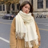 Khăn quàng cổ nữ vintage Hàn Quốc mùa đông ấm áp, họa tiết caro đa màu thời thượng 3