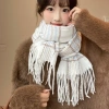Khăn quàng cổ nữ vintage Hàn Quốc mùa đông ấm áp, họa tiết caro đa màu thời thượng 21