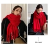 Khăn quàng cổ nữ vintage Hàn Quốc mùa đông ấm áp, họa tiết caro đa màu thời thượng 30