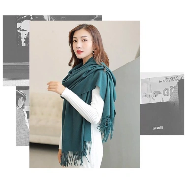 Khăn quàng cổ nữ vintage Hàn Quốc mùa đông ấm áp, họa tiết caro đa màu thời thượng 46 Khăn quàng cổ nữ vintage Hàn Quốc mùa đông ấm áp, họa tiết caro đa màu thời thượng 46