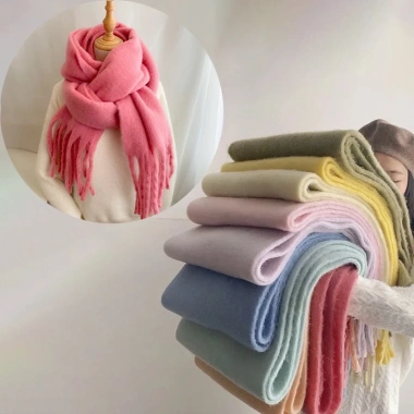Khăn quàng cổ nữ vintage Hàn Quốc mùa đông ấm áp, họa tiết caro đa màu thời thượng 52 Khăn quàng cổ nữ vintage Hàn Quốc mùa đông ấm áp, họa tiết caro đa màu thời thượng 52