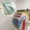 Khăn quàng cổ nữ vintage Hàn Quốc mùa đông ấm áp, họa tiết caro đa màu thời thượng 54