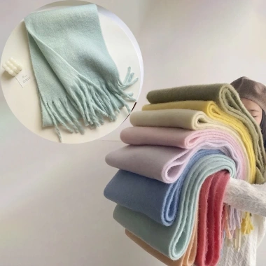 Khăn quàng cổ nữ vintage Hàn Quốc mùa đông ấm áp, họa tiết caro đa màu thời thượng 54 Khăn quàng cổ nữ vintage Hàn Quốc mùa đông ấm áp, họa tiết caro đa màu thời thượng 54