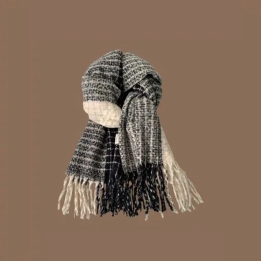 Khăn quàng cổ nữ vintage Hàn Quốc mùa đông ấm áp, họa tiết caro đa màu thời thượng 71 Khăn quàng cổ nữ vintage Hàn Quốc mùa đông ấm áp, họa tiết caro đa màu thời thượng 71