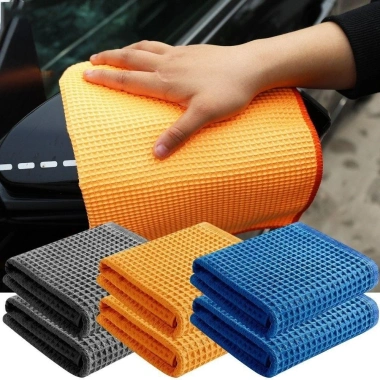 Khăn Rửa Thủy Tinh MUVAKO: Vải Microfiber Waffle Dệt, Thấm Nước Mạnh, Vệ Sinh Tự Động, 41.796₫
