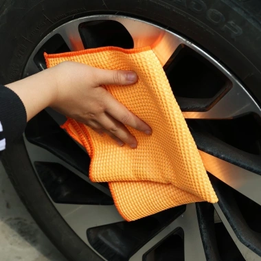 Khăn rửa xe, kính microfiber waffle, thấm nước, tự động - Giá 54.890 VND 3