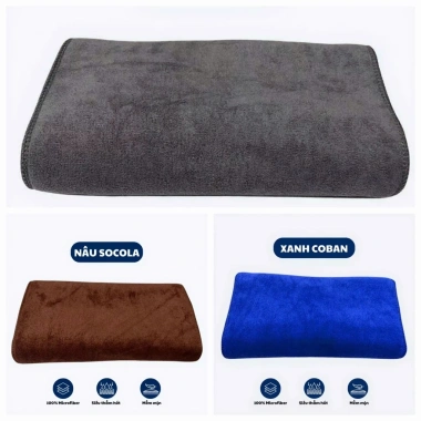 Khăn Rửa Xe Microfiber 70x140 Dày Dặn, Thấm Hút Tốt, Độ Bền Cao, Kích Thước Lớn cho Nail Spa