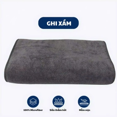 Khăn Rửa Xe Microfiber 70x140 Dày Dặn, Thấm Hút Tốt, Độ Bền Cao, Kích Thước Lớn cho Nail Spa