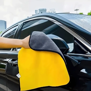 Khăn Rửa Xe Microfiber Hai Mặt San Hô Lông Cừu Thấm Hút Siêu Mạnh Giá 65.326 VND