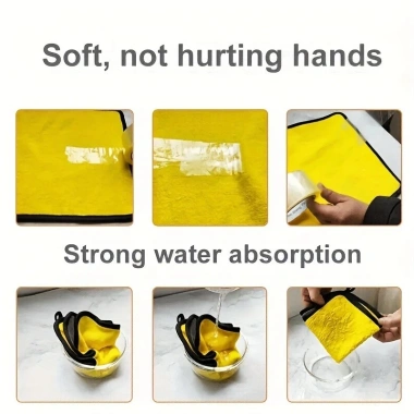 Khăn Rửa Xe Microfiber Hai Mặt San Hô Lông Cừu Thấm Hút Siêu Mạnh Giá 65.326 VND