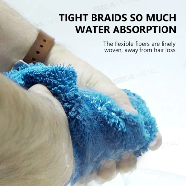 Khăn Rửa Xe SEAMETAL 1.200GSM Microfiber Hai Mặt Siêu Thấm Hút Vải Giá Ưu Đãi 125.840đ