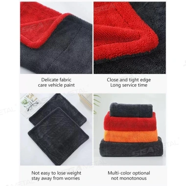 Khăn Rửa Xe SEAMETAL 1.200GSM Microfiber Hai Mặt Siêu Thấm Hút Vải Giá Ưu Đãi 125.840đ