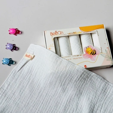 Khăn sữa BeeOn 2 lớp mềm mại thấm hút tốt, an tâm dùng cho bé – 79.000 VND