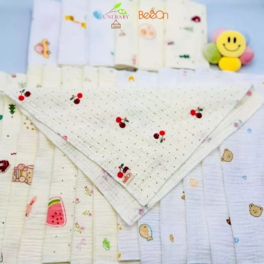 Khăn sữa BeeOn 2 lớp Muslin mềm mại 30x30cm cho bé sơ sinh Giá ưu đãi 10.681₫