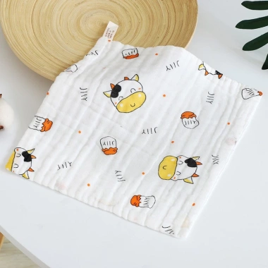 Khăn sữa & khăn mặt bé sơ sinh 6 lớp vải xô, thấm hút tốt, mềm mại, họa tiết đa dạng chỉ 16.000₫
