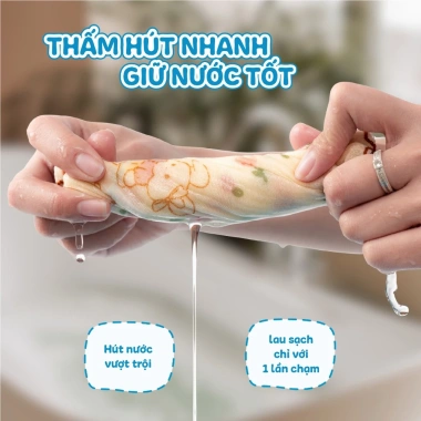 Khăn Sữa Muslin Organic 5 chiếc cho bé Mềm mịn, thấm hút tốt, 88.000đ