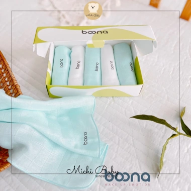 Khăn Sữa Sợi Tre Boona 2 Lớp Kháng Khuẩn Không Bụi Vải - Michi Baby MC444 5 Khăn Sữa Sợi Tre Boona 2 Lớp Kháng Khuẩn Không Bụi Vải - Michi Baby MC444 5