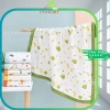 Khăn tắm bé vải xô 5 lớp sợi tre bo viền - mềm mại, size lớn 105x105 cm, giảm giá 90k