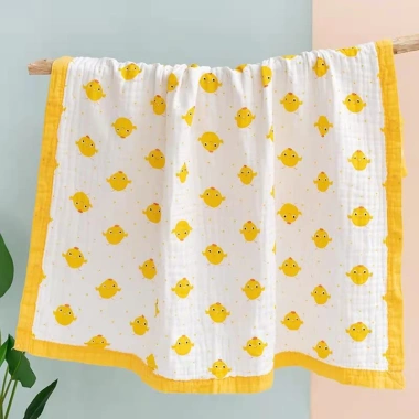 Khăn tắm bé vải xô 5 lớp sợi tre bo viền - mềm mại, size lớn 105x105 cm, giảm giá 90k 3