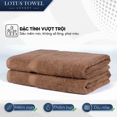 Khăn Tắm Châu Âu LOTUSTOWEL 100% Cotton 70x140/60x120/50x100 - Mềm Mịn, Thấm Hút, Không Ra Màu, 54.998₫ 3