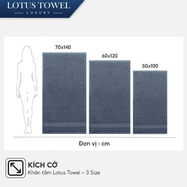 Khăn Tắm Châu Âu LOTUSTOWEL 100% Cotton 70x140/60x120/50x100 - Mềm Mịn, Thấm Hút, Không Ra Màu, 54.998₫ 6
