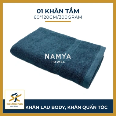 Khăn tắm cỡ vừa 60x120cm mềm mại, hút nước nhanh khô Namya NBH8M giá ưu đãi 128k