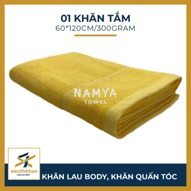 Khăn tắm cỡ vừa 60x120cm mềm mại, hút nước nhanh khô Namya NBH8M giá ưu đãi 128k