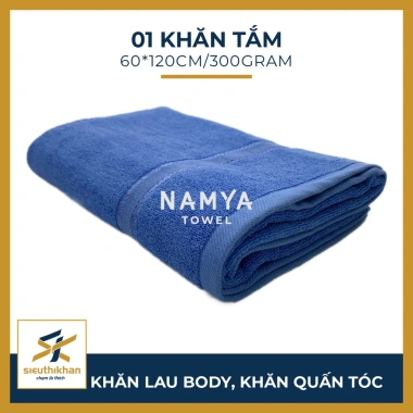 Khăn tắm cỡ vừa 60x120cm mềm mại, hút nước nhanh khô Namya NBH8M giá ưu đãi 128k
