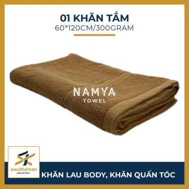 Khăn tắm cỡ vừa 60x120cm mềm mại, hút nước nhanh khô Namya NBH8M giá ưu đãi 128k