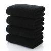 Khăn tắm cotton dày dặn màu đen, mềm mại, thấm hút nhanh, phù hợp khách sạn & nhà tắm