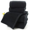 Khăn tắm cotton dày dặn màu đen, mềm mại, thấm hút nhanh, phù hợp khách sạn & nhà tắm 2