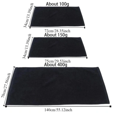 Khăn Tắm Cotton Đen Dày Mềm Mại – Dùng Gia Đình & Gym, Giá 80.352₫