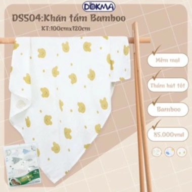 Khăn Tắm Đa Năng 2 Lớp Bamboo DS504 - Mềm Mại, Thấm Hút, Giá Chỉ 85.000₫