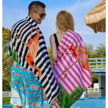 Khăn tắm đi biển microfiber siêu mềm nhanh khô chống cát 70x150cm giá 143.292 VND