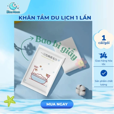 Khăn Tắm Dùng 1 Lần Đóng Gói Bao Giấy - Sạch, Tiện Lợi, Thân Thiện Môi Trường 2