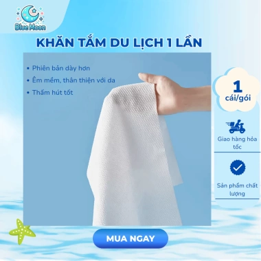 Khăn Tắm Dùng 1 Lần Đóng Gói Bao Giấy - Sạch, Tiện Lợi, Thân Thiện Môi Trường 3
