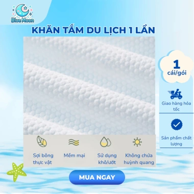Khăn Tắm Dùng 1 Lần Đóng Gói Bao Giấy - Sạch, Tiện Lợi, Thân Thiện Môi Trường 4