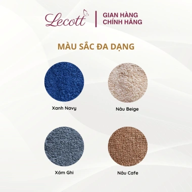 Khăn Tắm Lecott Cotton 60x120cm - Cao Cấp, Mềm Mịn, Thấm Hút Tốt, Nhanh Khô, Dày Dặn