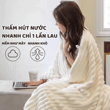 Khăn tắm lớn microfiber 70x140cm siêu mềm, thấm hút tốt PAMPER cuộn to 36.000₫