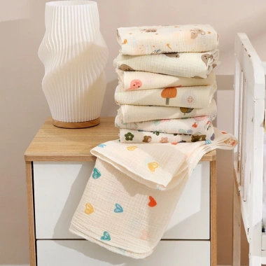 Khăn tắm muslin 2 lớp sợi tre BeeOn mềm mại cho bé sơ sinh, quấn và làm chăn 80x80 cm Uni Baby