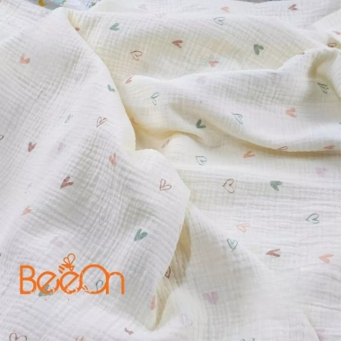 Khăn tắm muslin 2 lớp sợi tre BeeOn mềm mại cho bé sơ sinh, quấn và làm chăn 80x80 cm Uni Baby