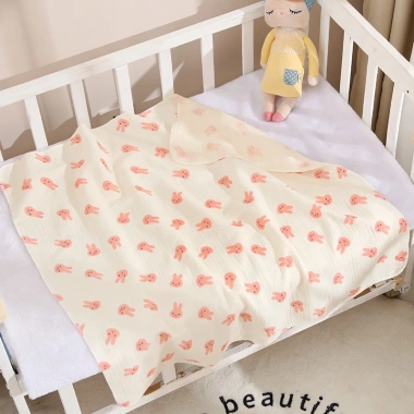 Khăn tắm muslin 2 lớp sợi tre BeeOn mềm mại cho bé sơ sinh, quấn và làm chăn 80x80 cm Uni Baby