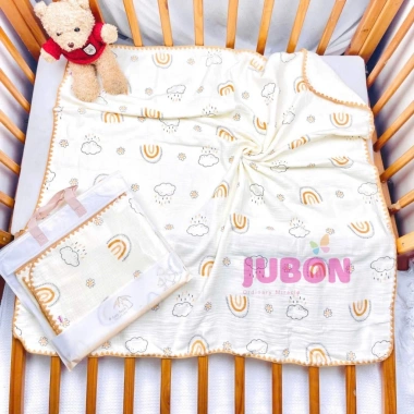 Khăn tắm muslin 4 lớp sợi tre mềm mại cho bé sơ sinh size lớn 100x110 cm Uni Baby