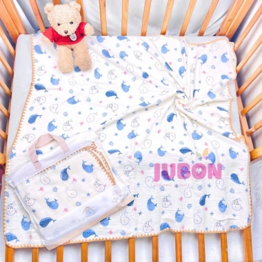 Khăn tắm muslin 4 lớp sợi tre mềm mại cho bé sơ sinh size lớn 100x110 cm Uni Baby